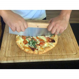 Hachoir a main berceuse cuisine couteau legume oignon pizza bois