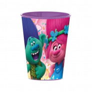 Gobelet Les trolls Disney verre plastique enfant violet réutilisable