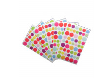 324 gommette stickers rond multicolore