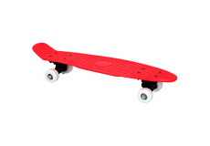Skateboard complet 57 cm rouge retro plastique 